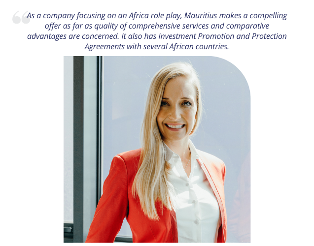 Bronwyn Knight of Grit Group explaining Mauritius Market Access