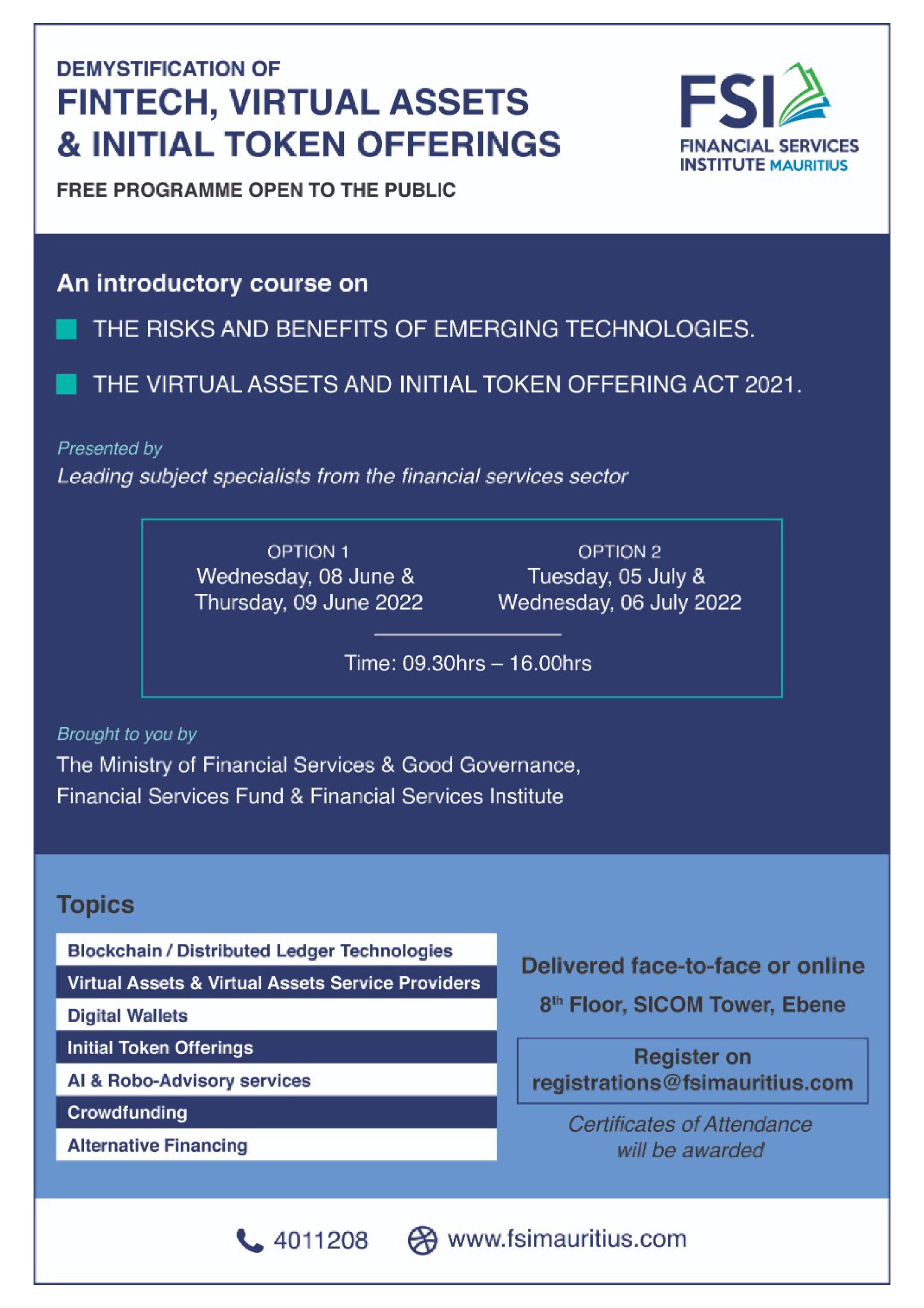 Demystification of Fintech Virtual Assets Initial Token Offerings